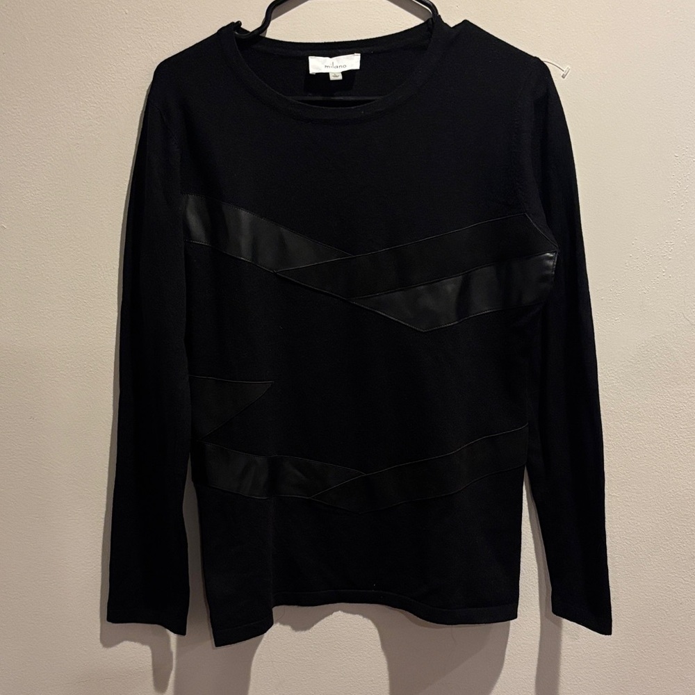 Milano Black Knit Top size L